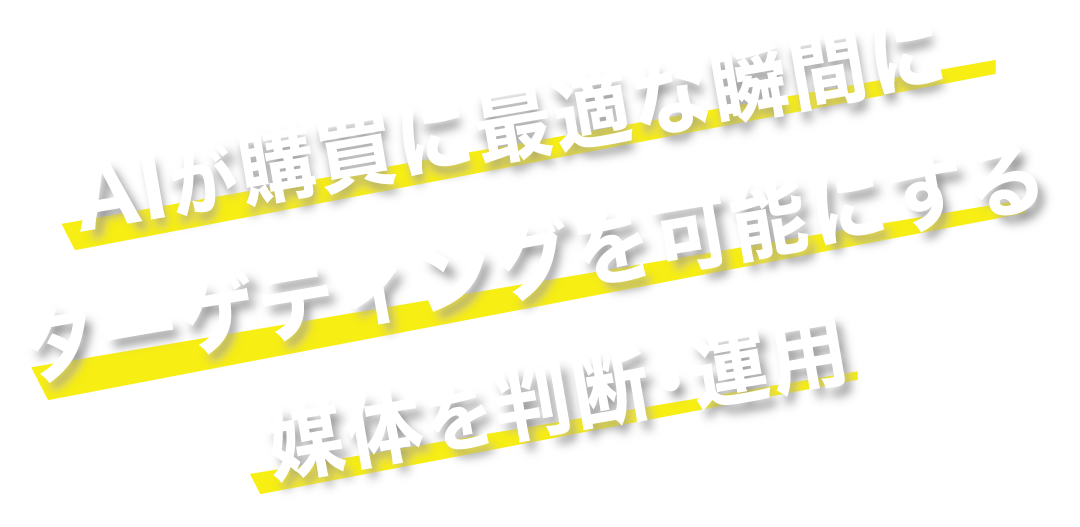 AIが最適なパフォーマンスを発揮する媒体を判断・運用
