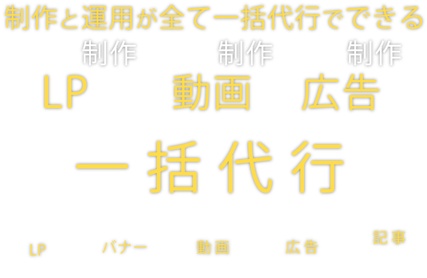 制作と運用がすべて一括代行でできる