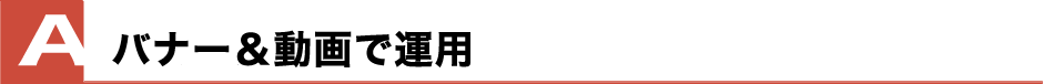 バナー&動画で運用