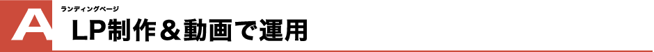 LP制作&動画で運用
