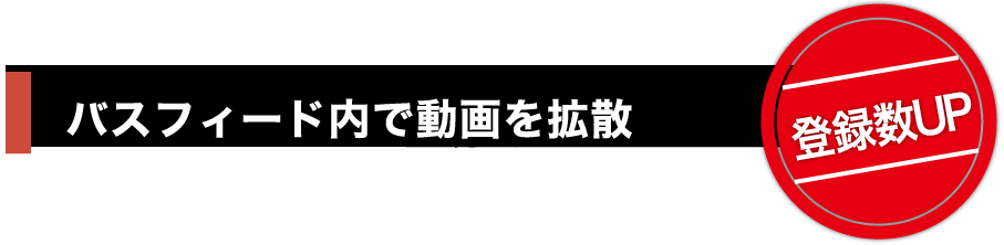 バスフィード内で動画を拡散