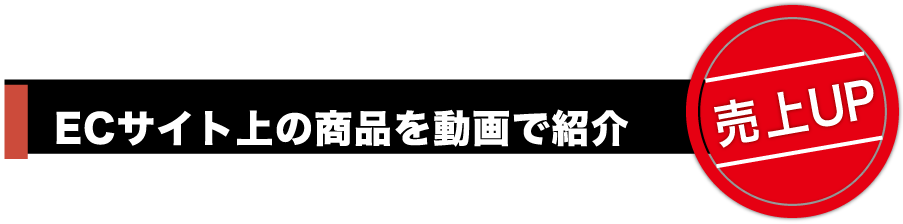 ECサイト上の商品を動画で紹介
