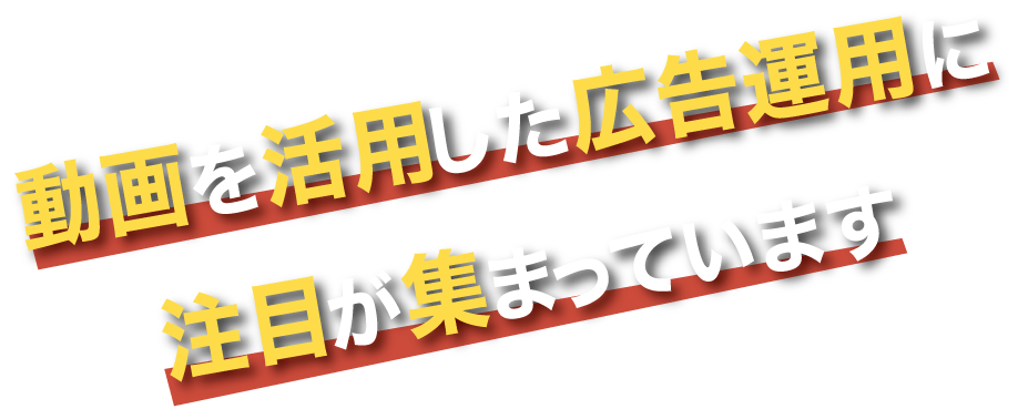 動画を活用した広告運用に注目が集まっています